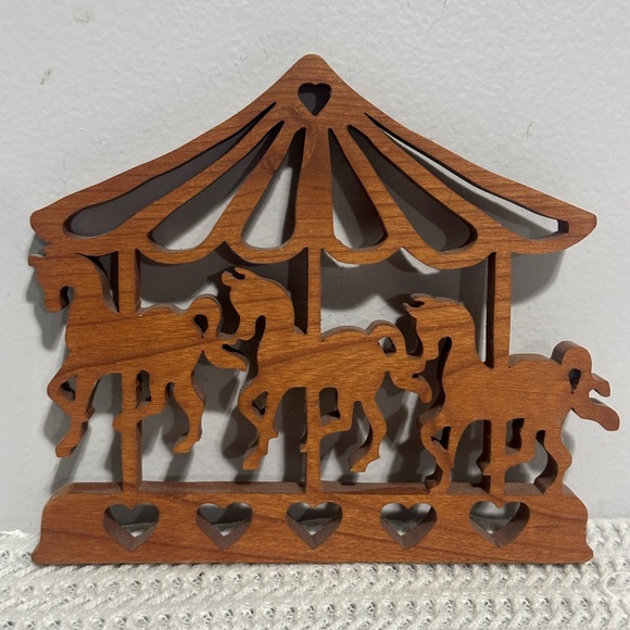Wooden Carousel Wall Decor - Picture 2 of 5